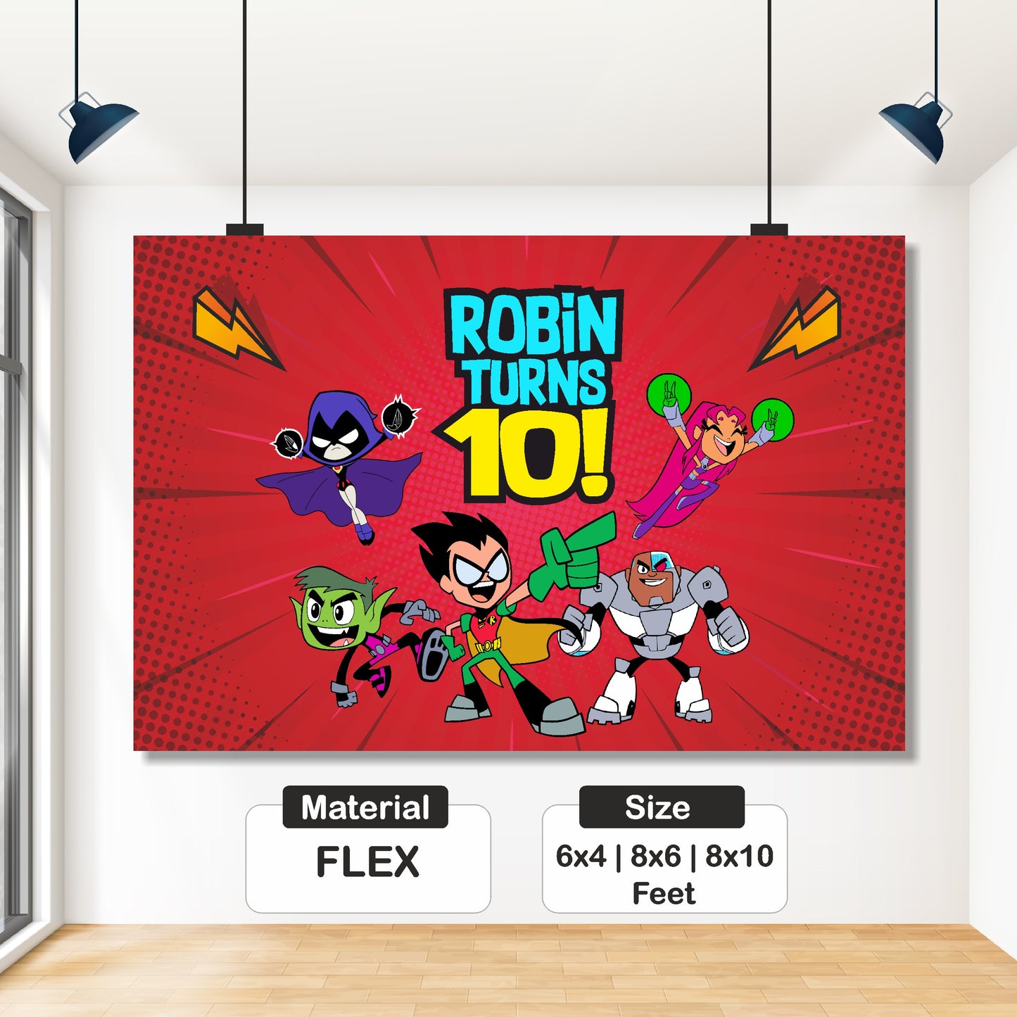 Teen Titans Theme Customized Backdrop