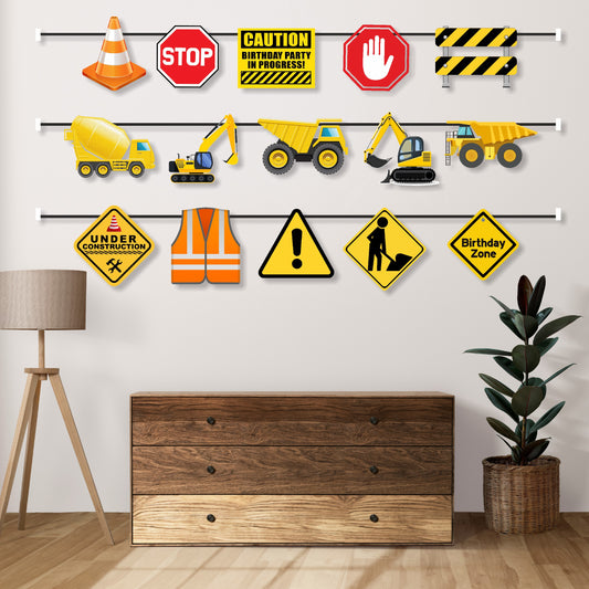 Construction Theme Character Bunting