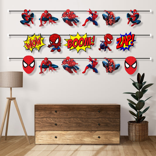 Spiderman Theme Character Bunting