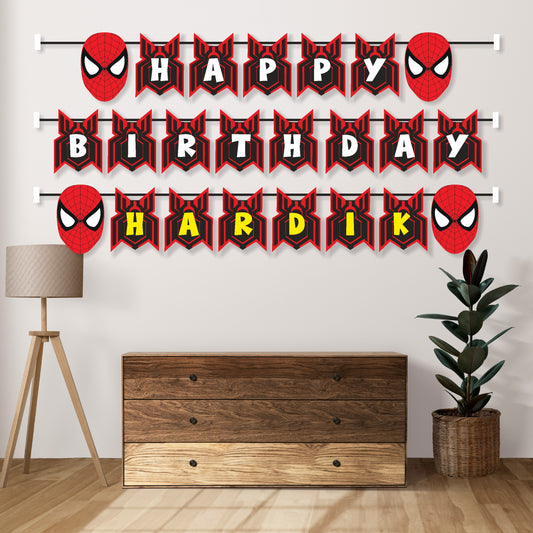 Spiderman Theme Personalized Bunting