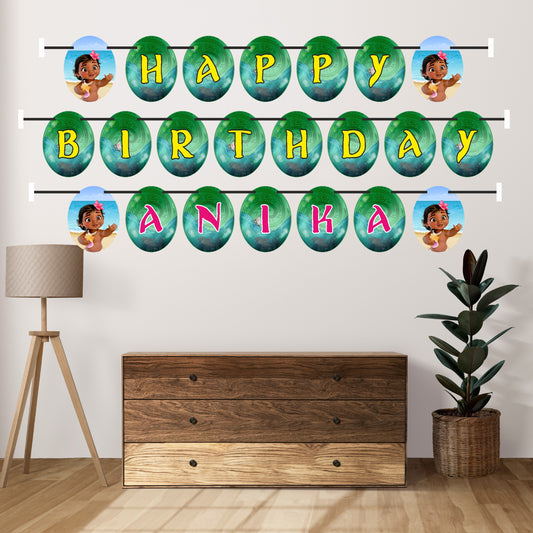 Moana Theme Customized Bunting