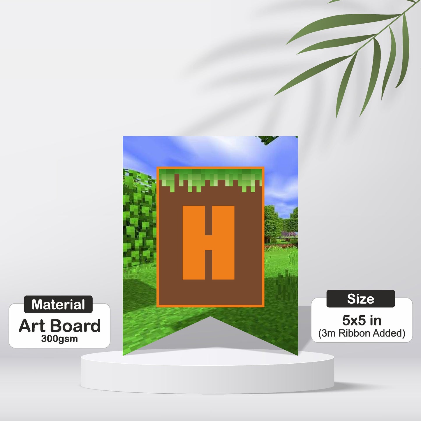 Minecraft Theme Customized Bunting