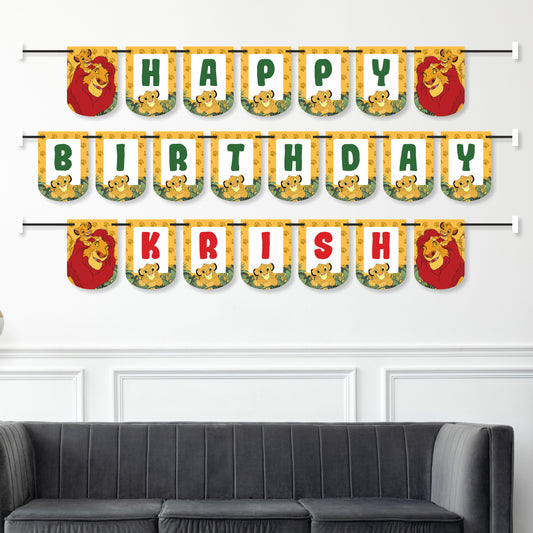 Lion King Theme Customized Bunting