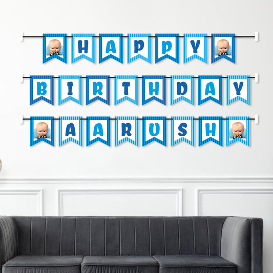Boss Baby Theme Customized Bunting