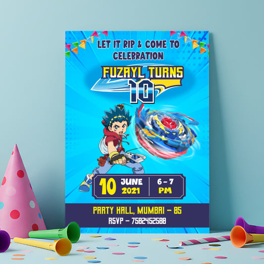 Beyblade Theme Invite