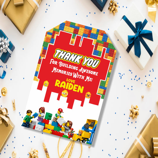 Lego Theme Thank You Tag