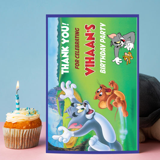Tom & Jerry Theme Thank You Cards