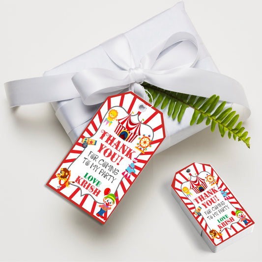 Carnival Theme Thank You Tag