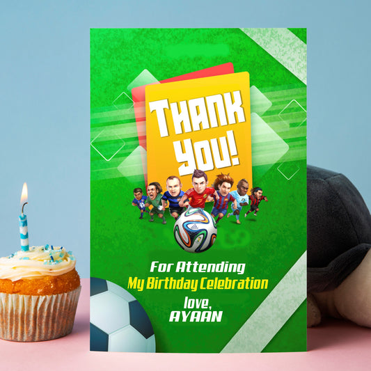 Football Theme Thank You Cards