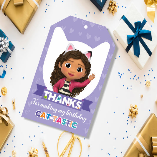 Gabby’s Dollhouse Theme Thank You Tag