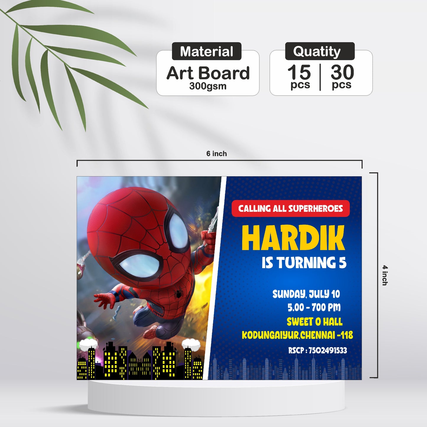 Spiderman Theme Classic Invite