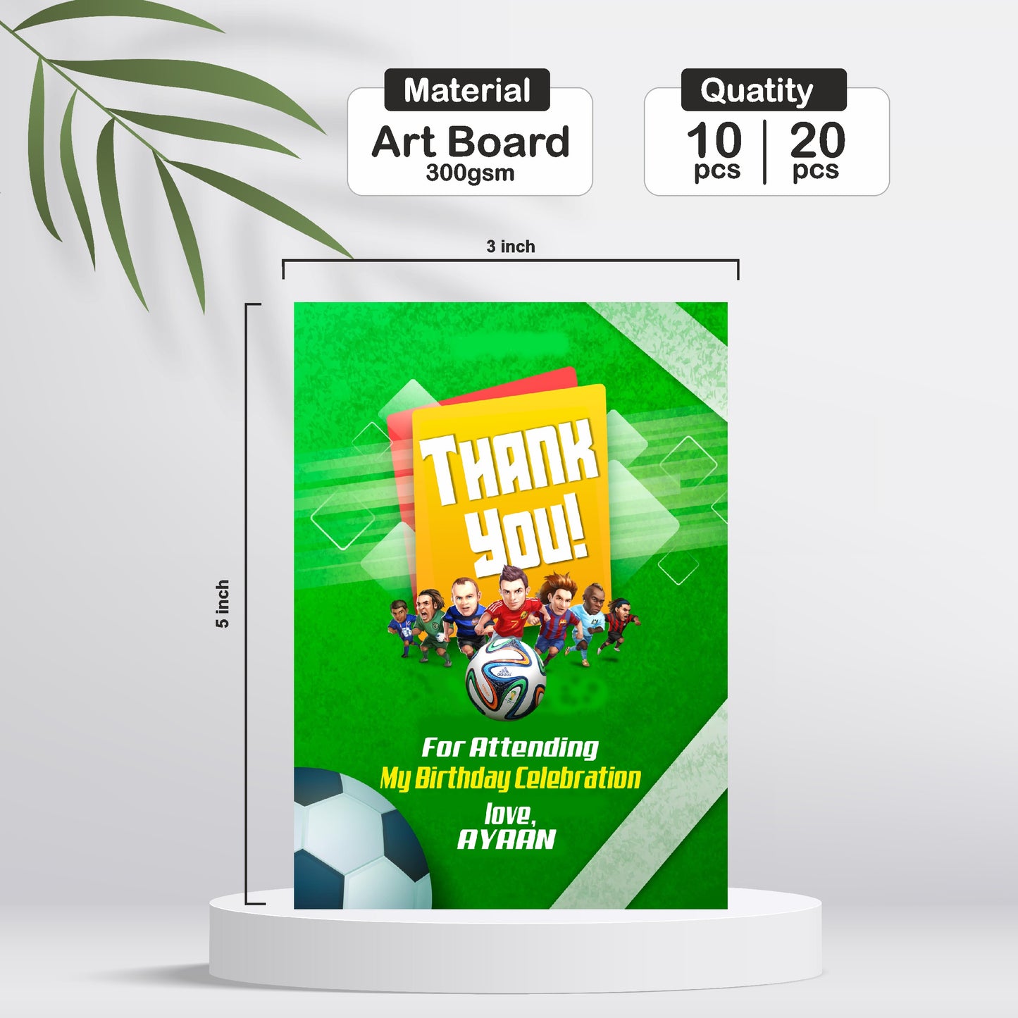 Football Theme Thank You Cards