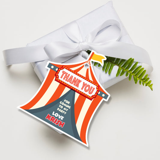 Carnival Theme Classic Thank You Tag