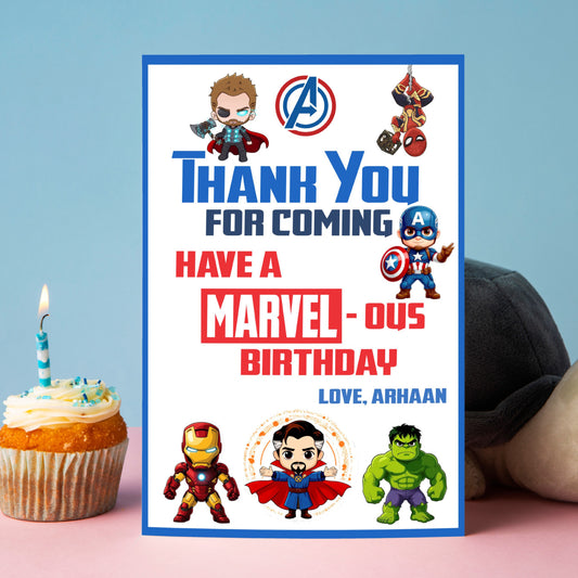 Avengers Theme Classic Thank You Cards