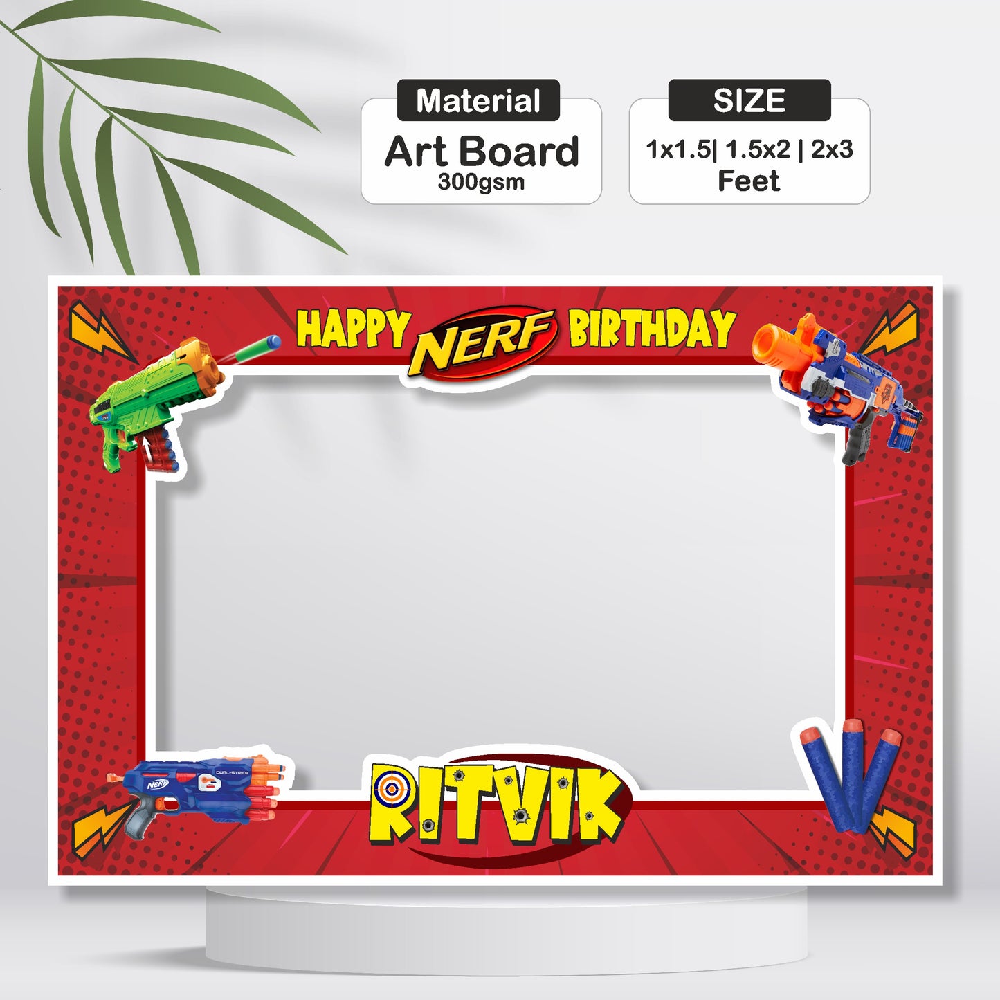 Nerf Gun Theme Personalized Photobooth