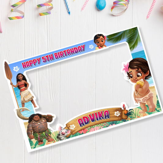 Moana Theme Personalized Photobooth