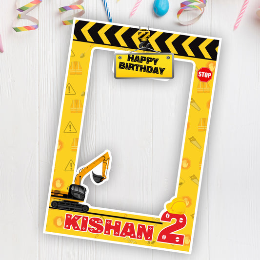 Construction Theme Personalized Photobooth