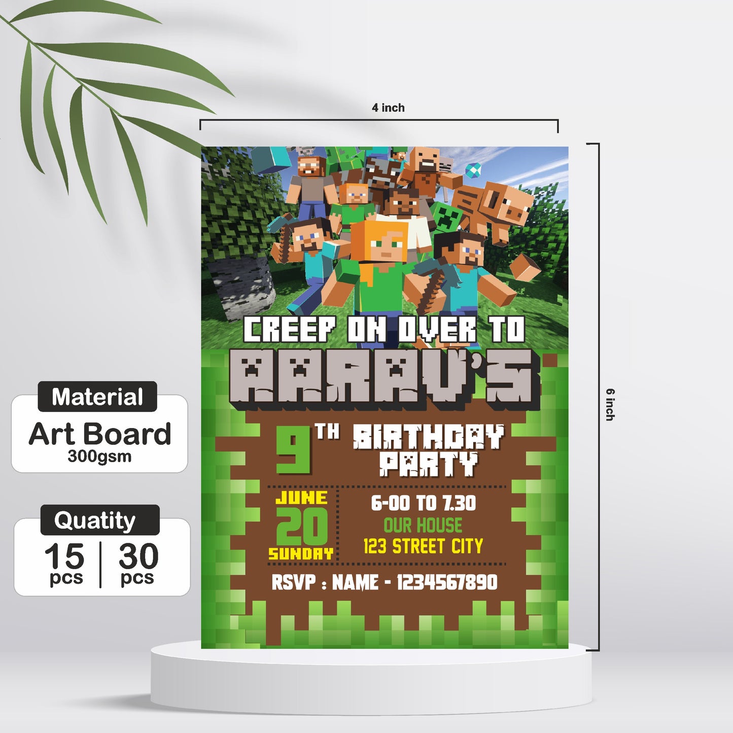 Minecraft Theme Invite