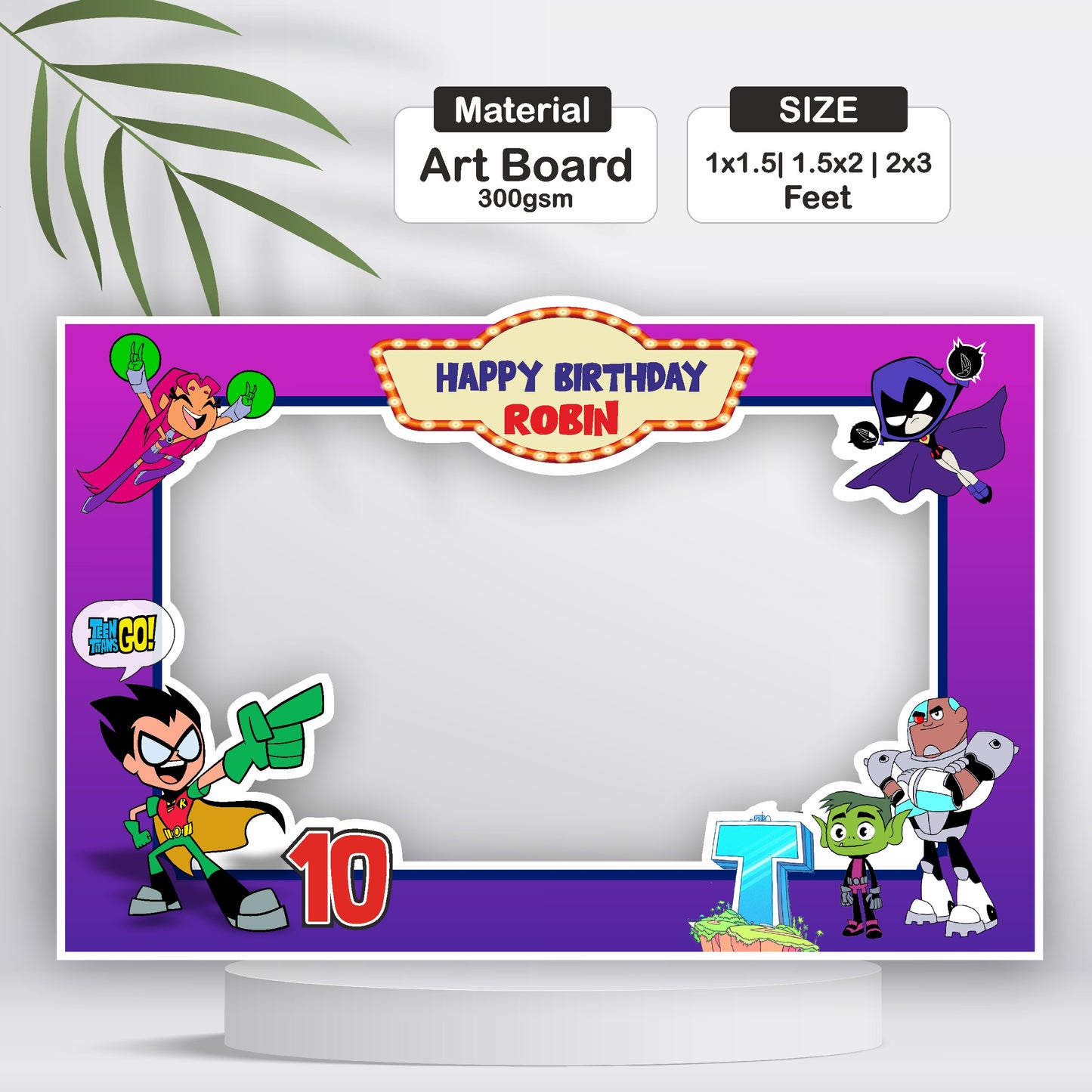 Teen Titans Theme Personalized Photobooth