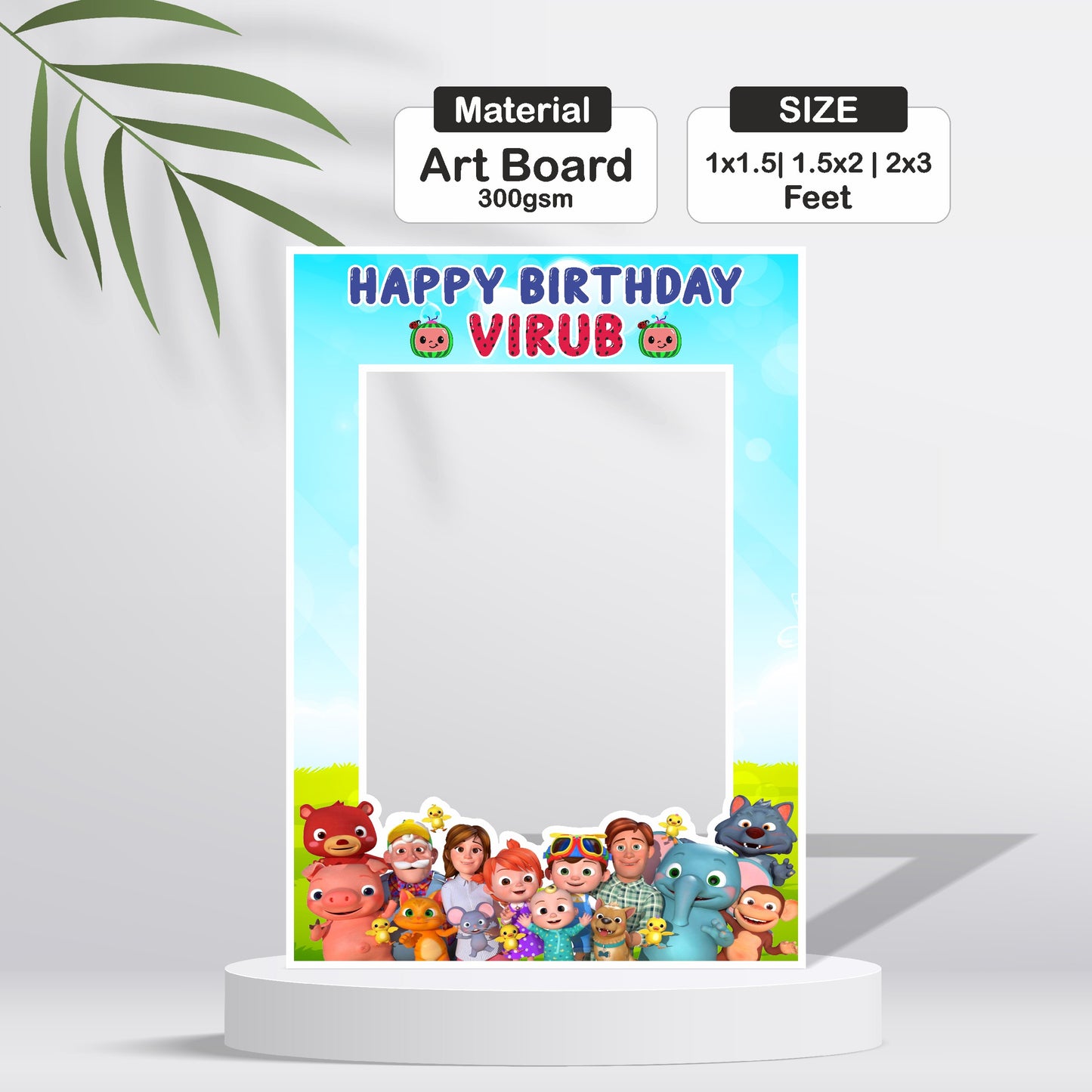 Cocomelon Theme Personalized Photobooth