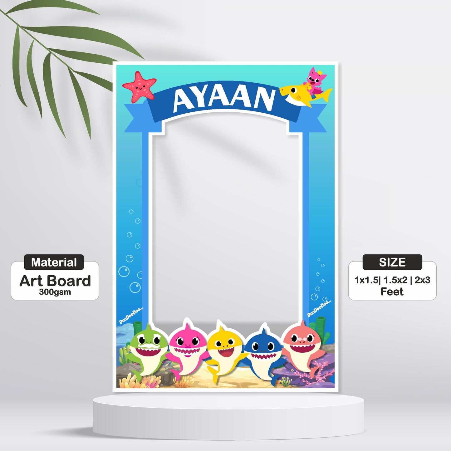 Baby Shark Theme Personalized Photobooth