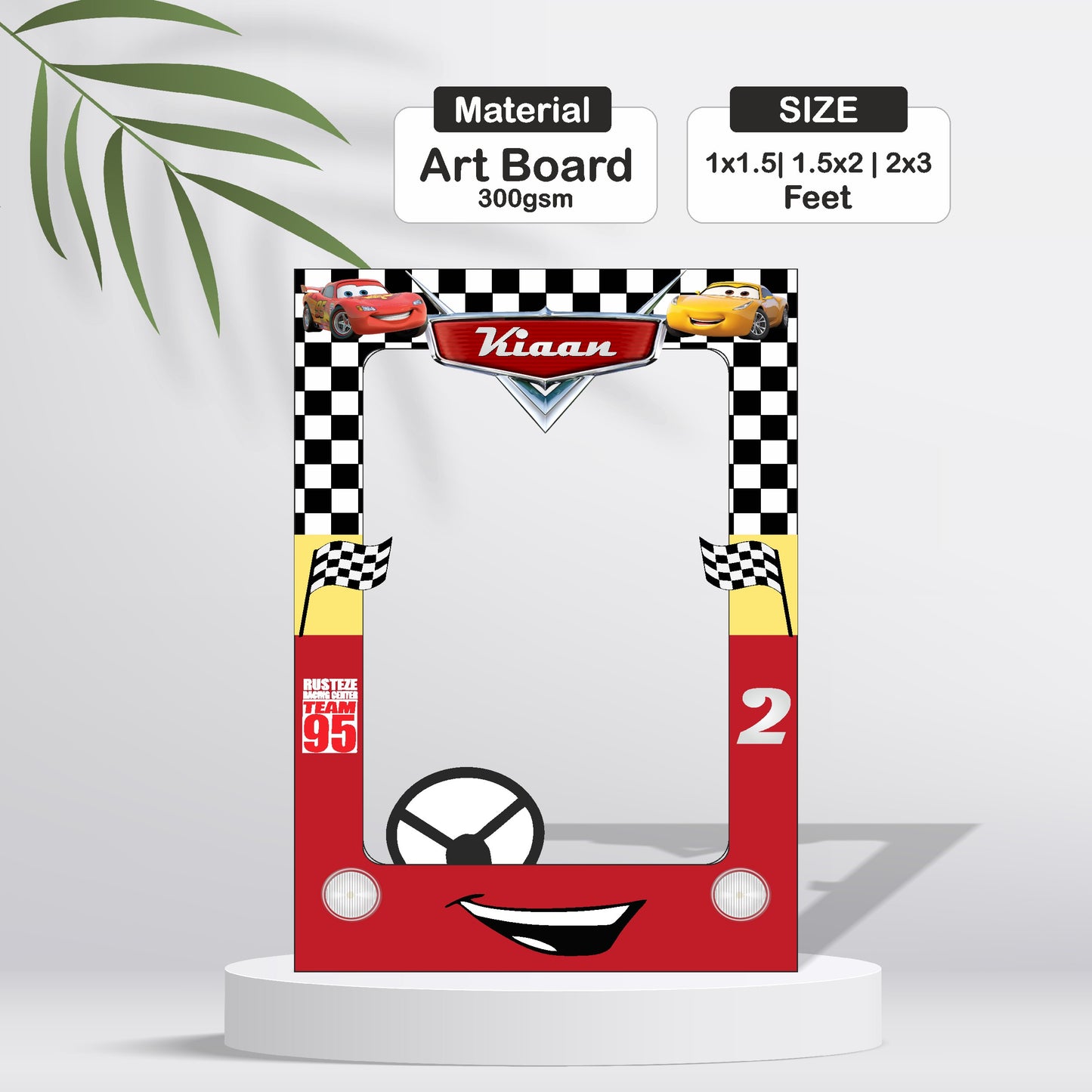 McQeen Car Theme Personalized Photobooth