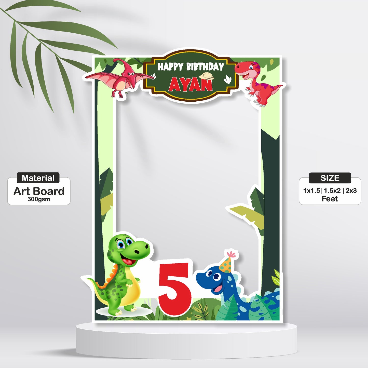 Dino Theme Personalized Photobooth