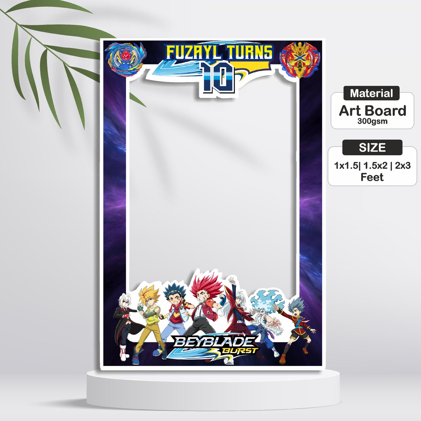 Beyblade Theme Personalized Photobooth