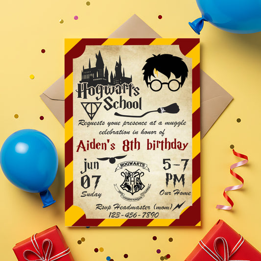 Harry Potter Theme Invite