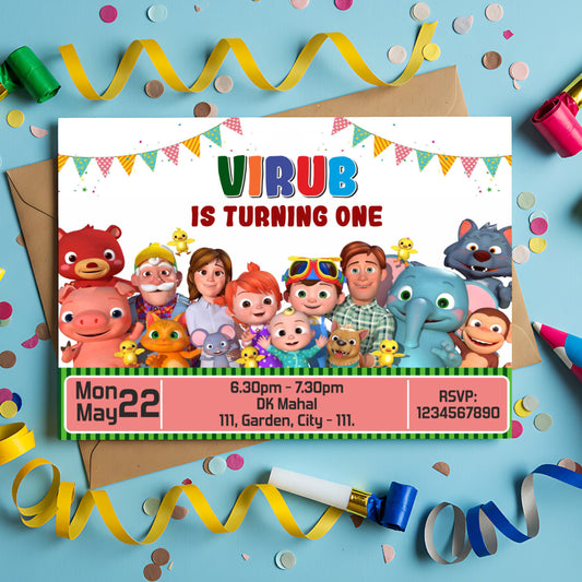 Cocomelon Theme Invite