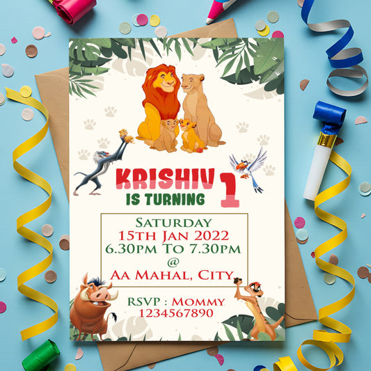 Lion King Theme Invite