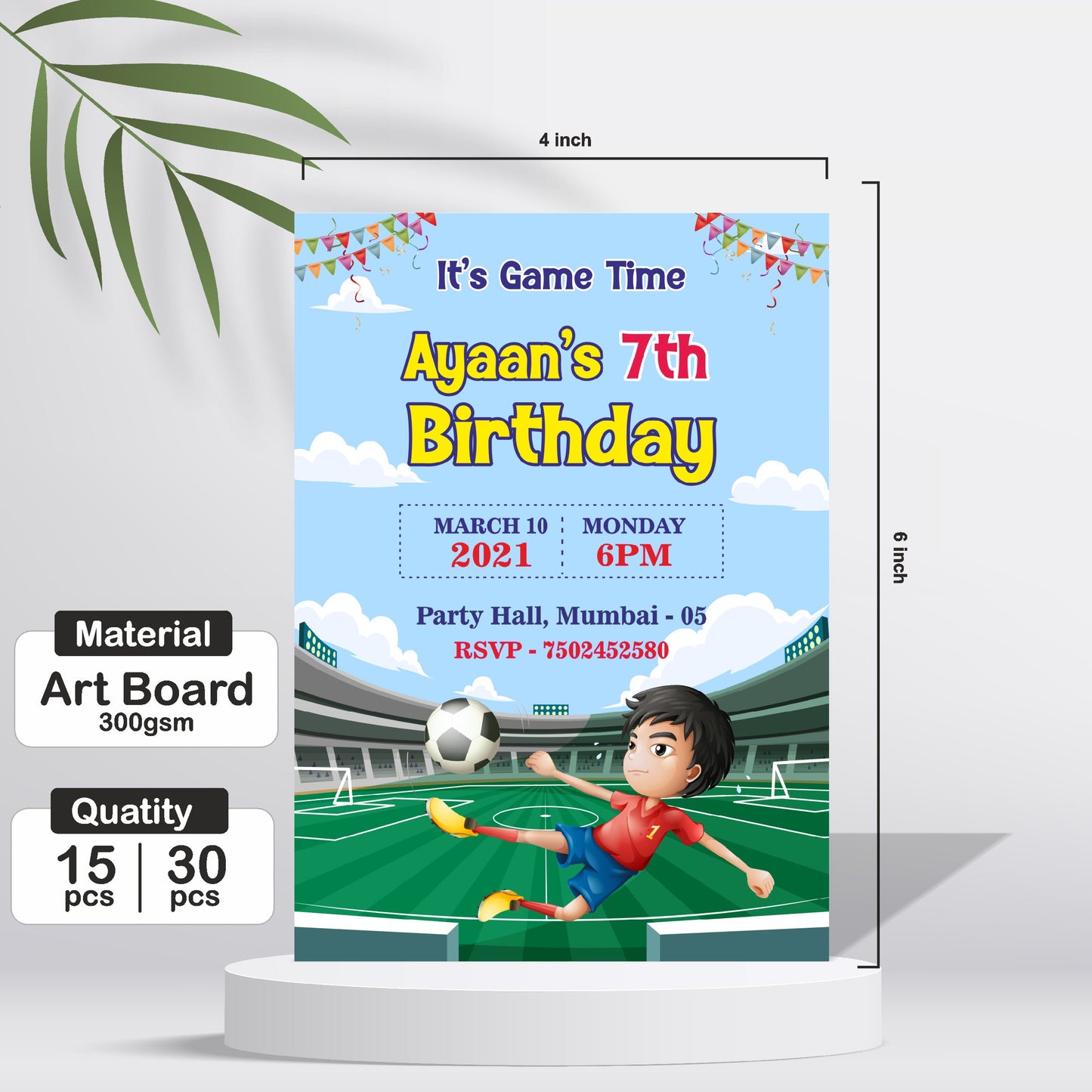 Football Theme Invite
