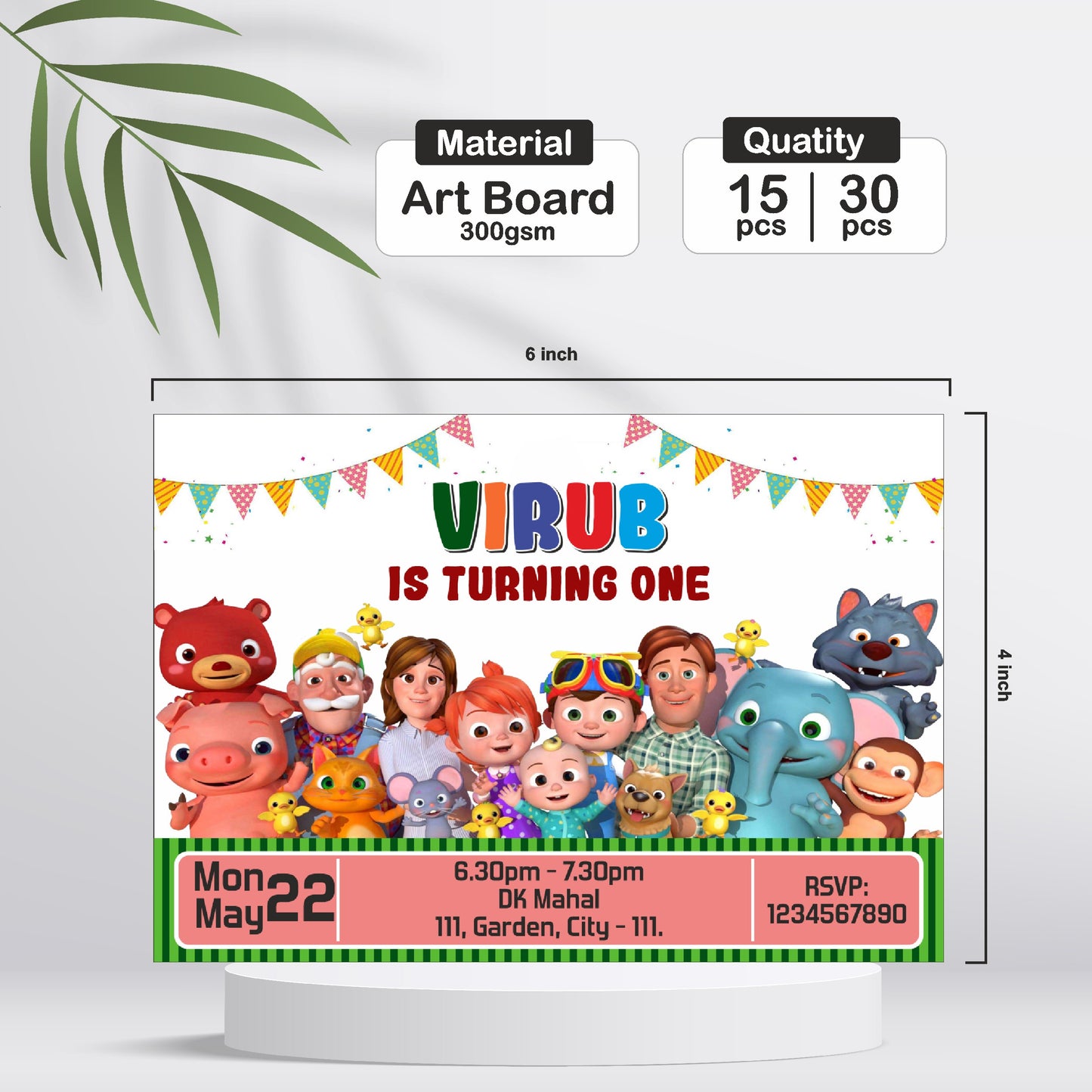 Cocomelon Theme Invite