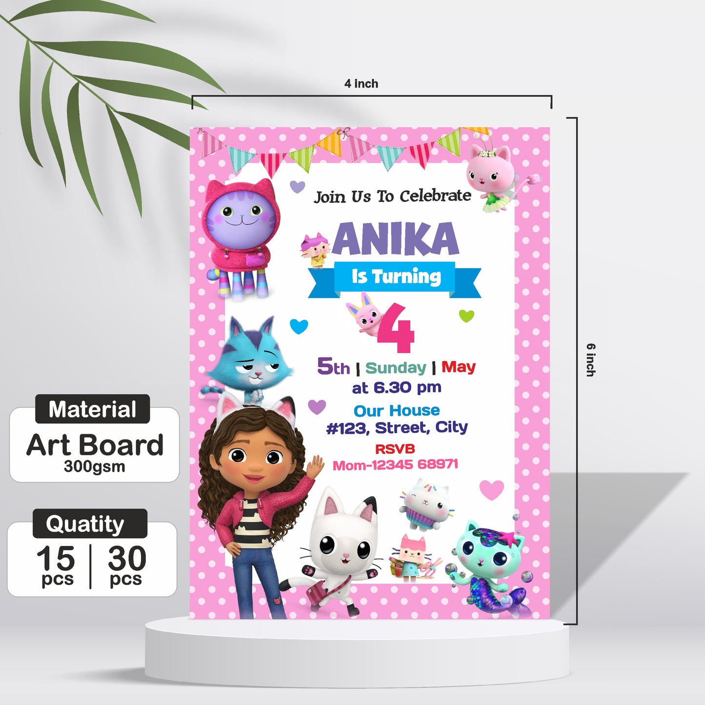 Gabby’s Dollhouse Theme Invite