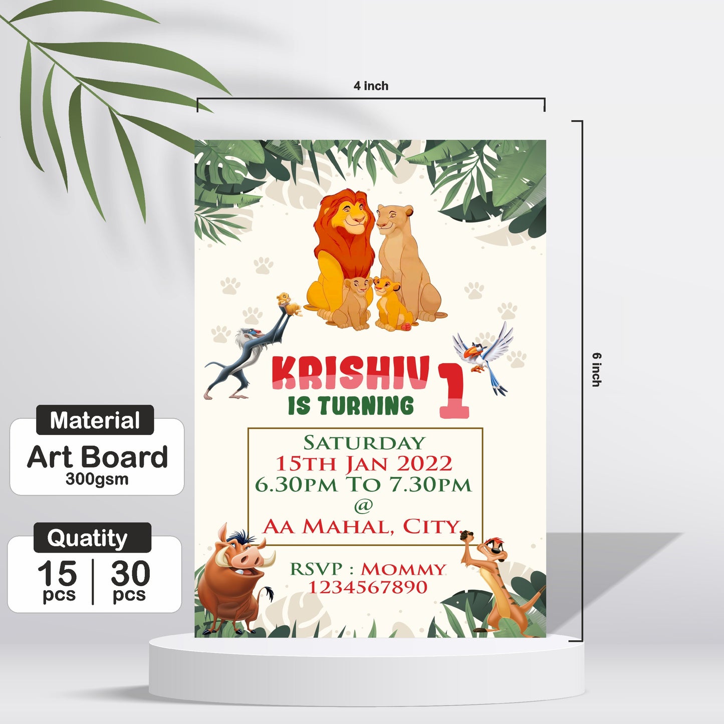 Lion King Theme Invite