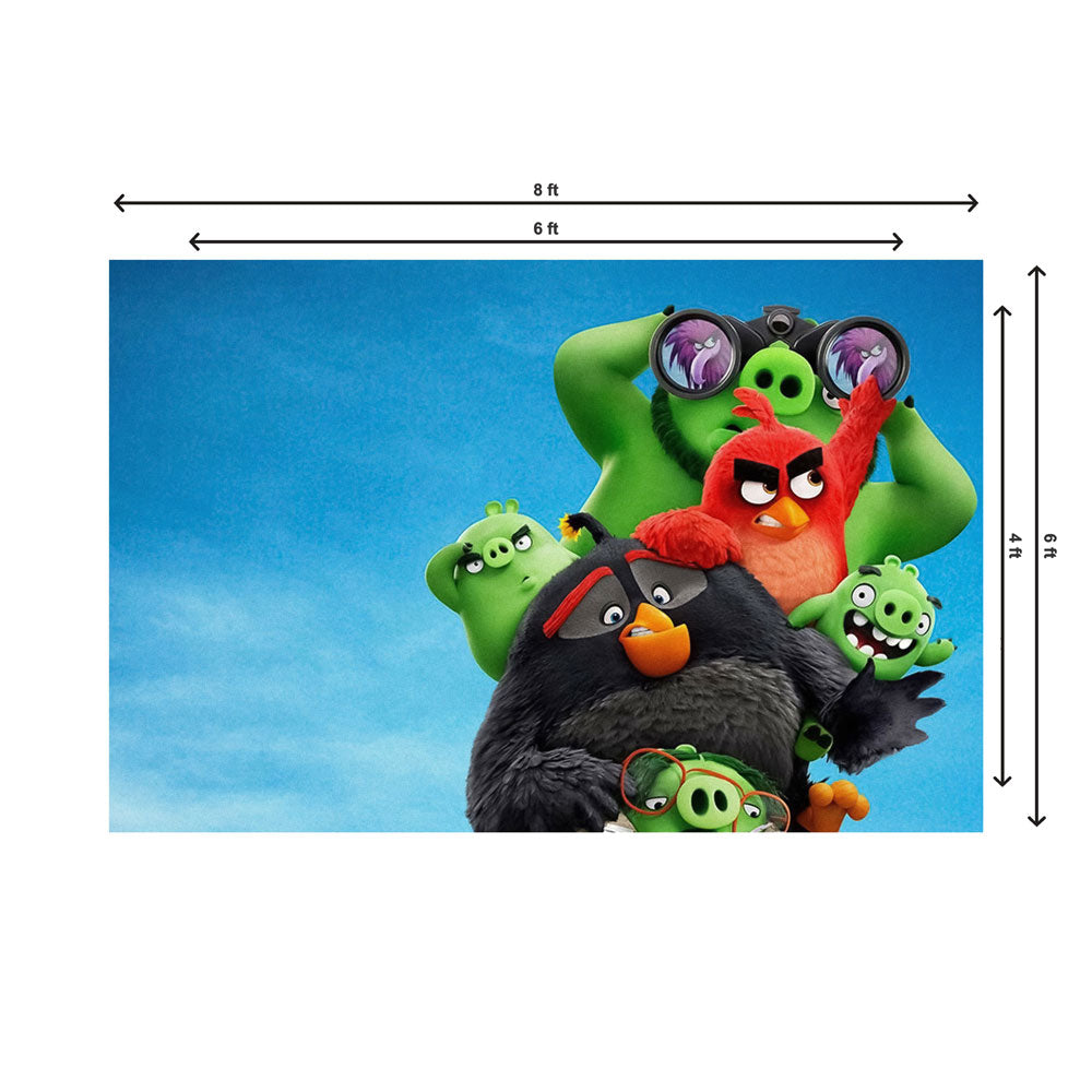 Angry Birds Theme Personalized Backdrop