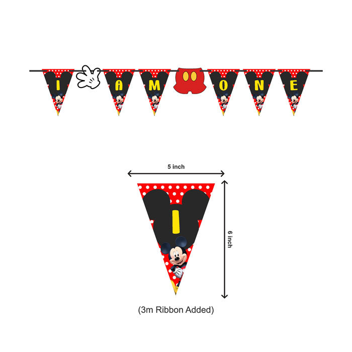 Mickey Mouse Theme Age Bunting