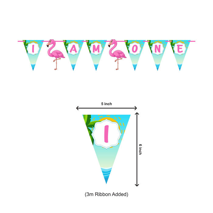 Flamingo Theme Age Bunting