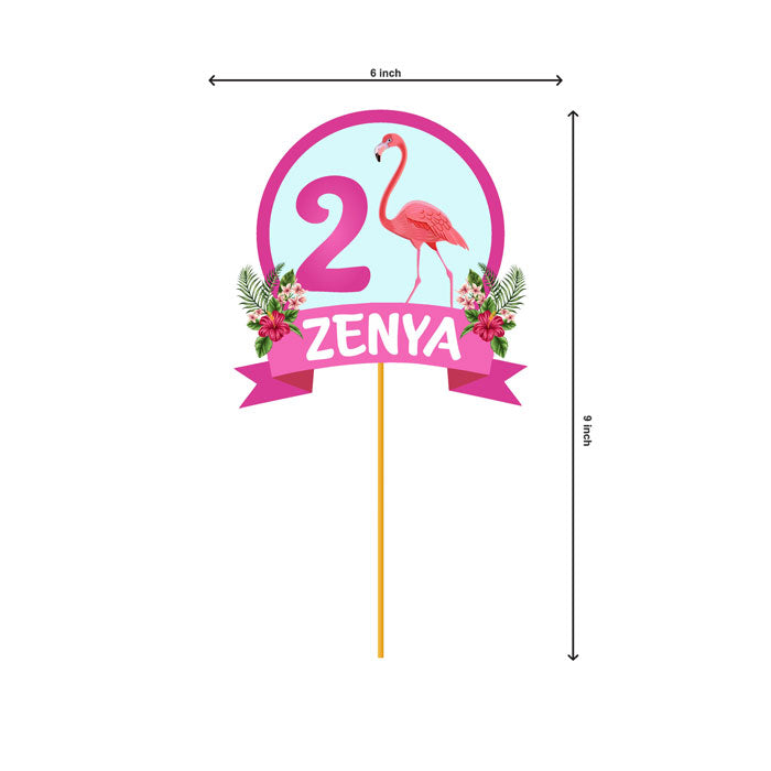 Flamingo Theme Caketopper