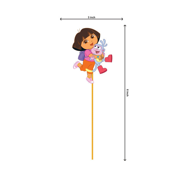 Dora the Explorer Theme Cup Caketopper