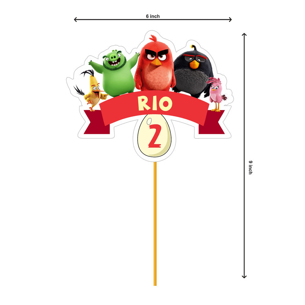Angry Birds Theme Customized Caketopper