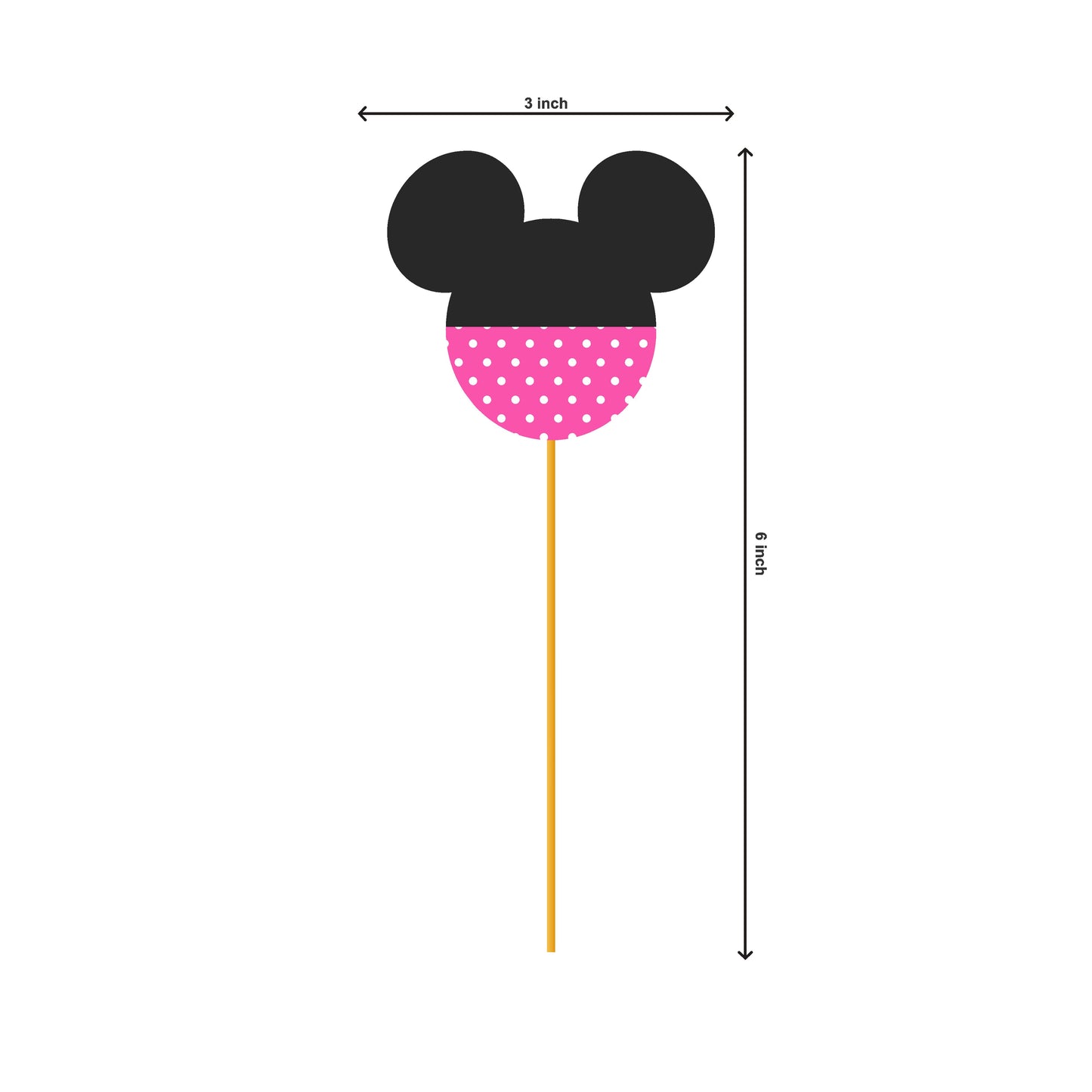 Minnie Mouse Theme Classic Cupcake Topper
