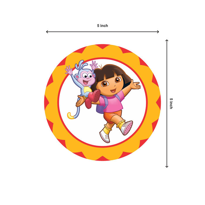 Dora the Explorer Theme Round Swirls