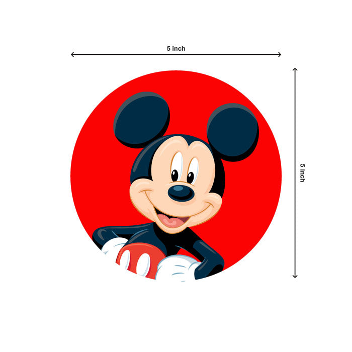 Mickey Mouse Theme Round Swirls