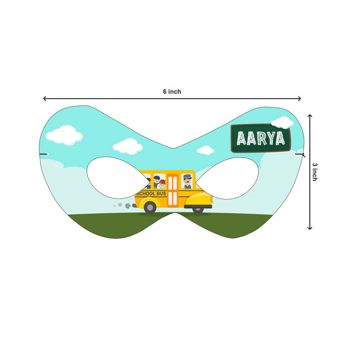 Wheels on the Bus Theme Customized Eye Mask