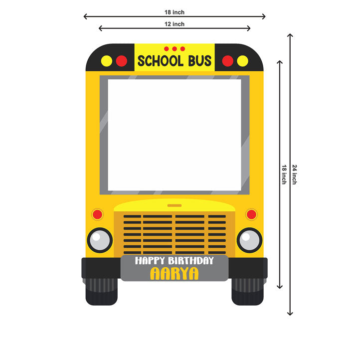 Wheels on the Bus Theme Personalized Photobooth