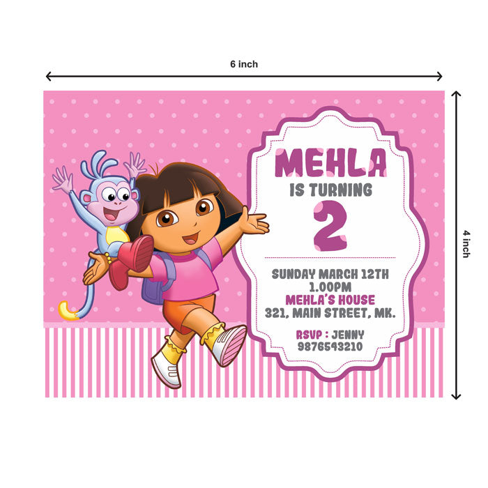 Dora the Explorer Theme Invite