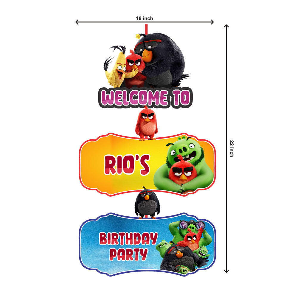 Angry Birds Theme Door Poster
