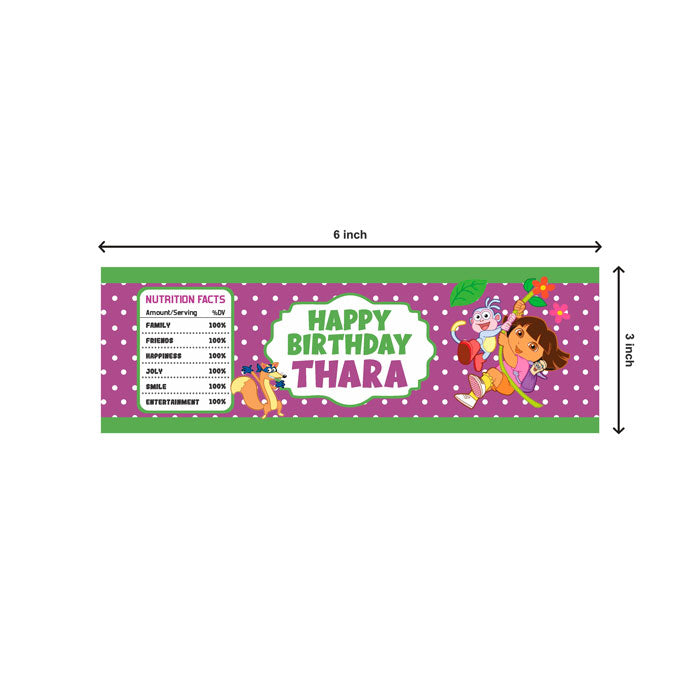 Dora the Explorer Theme Water Bottle Sticker