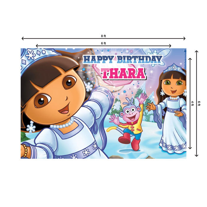 Dora the Explorer Theme Personalized Backdrop